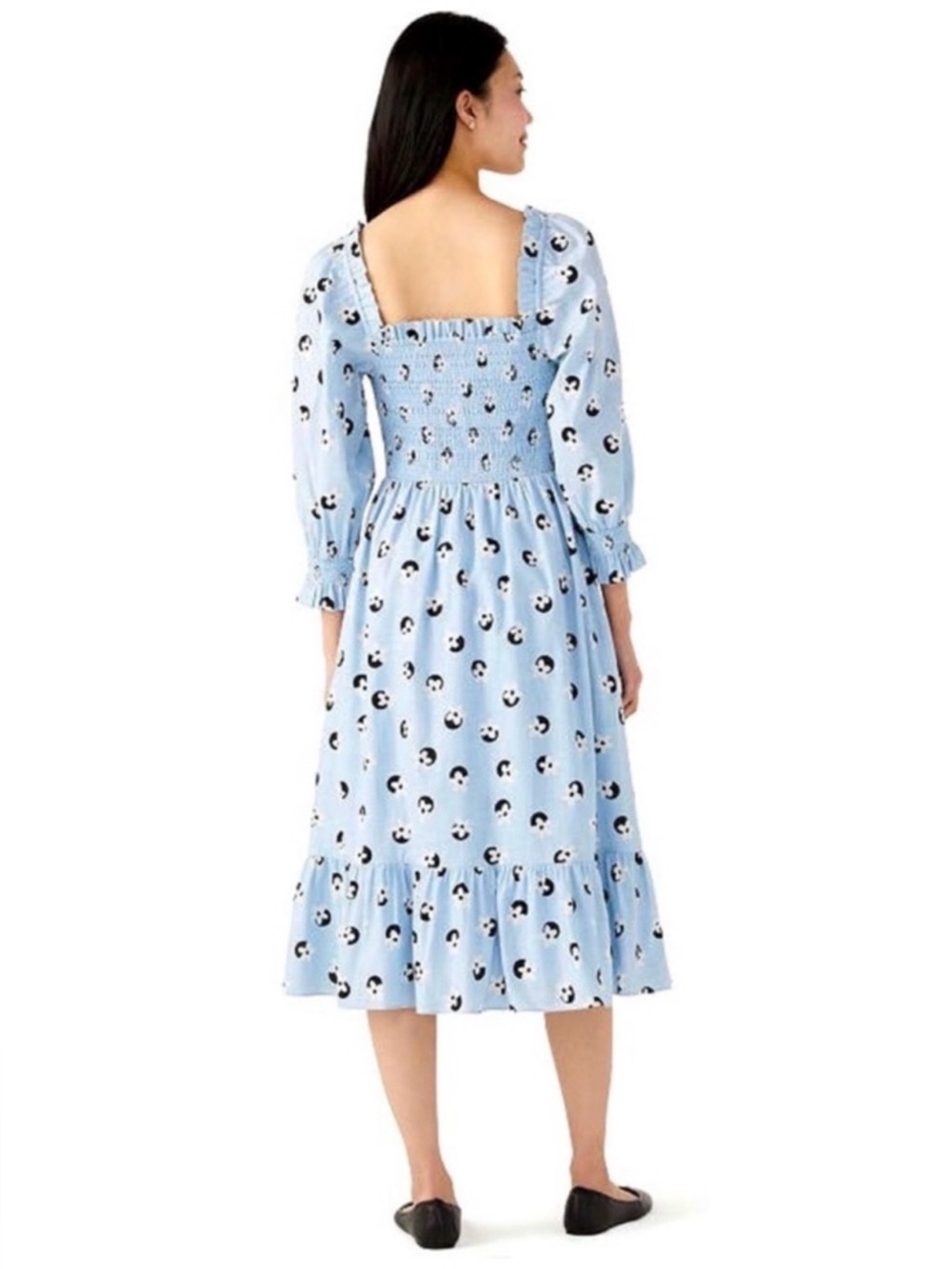 KATE SPADE Women’s floral dot smocked midi dress🦋🦋 - Picture 3 of 9